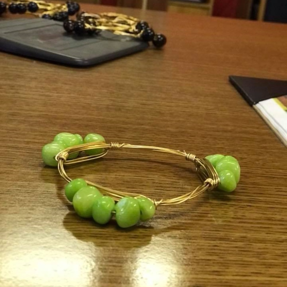 bourbon & boweties inspired wire wrapped bracelet